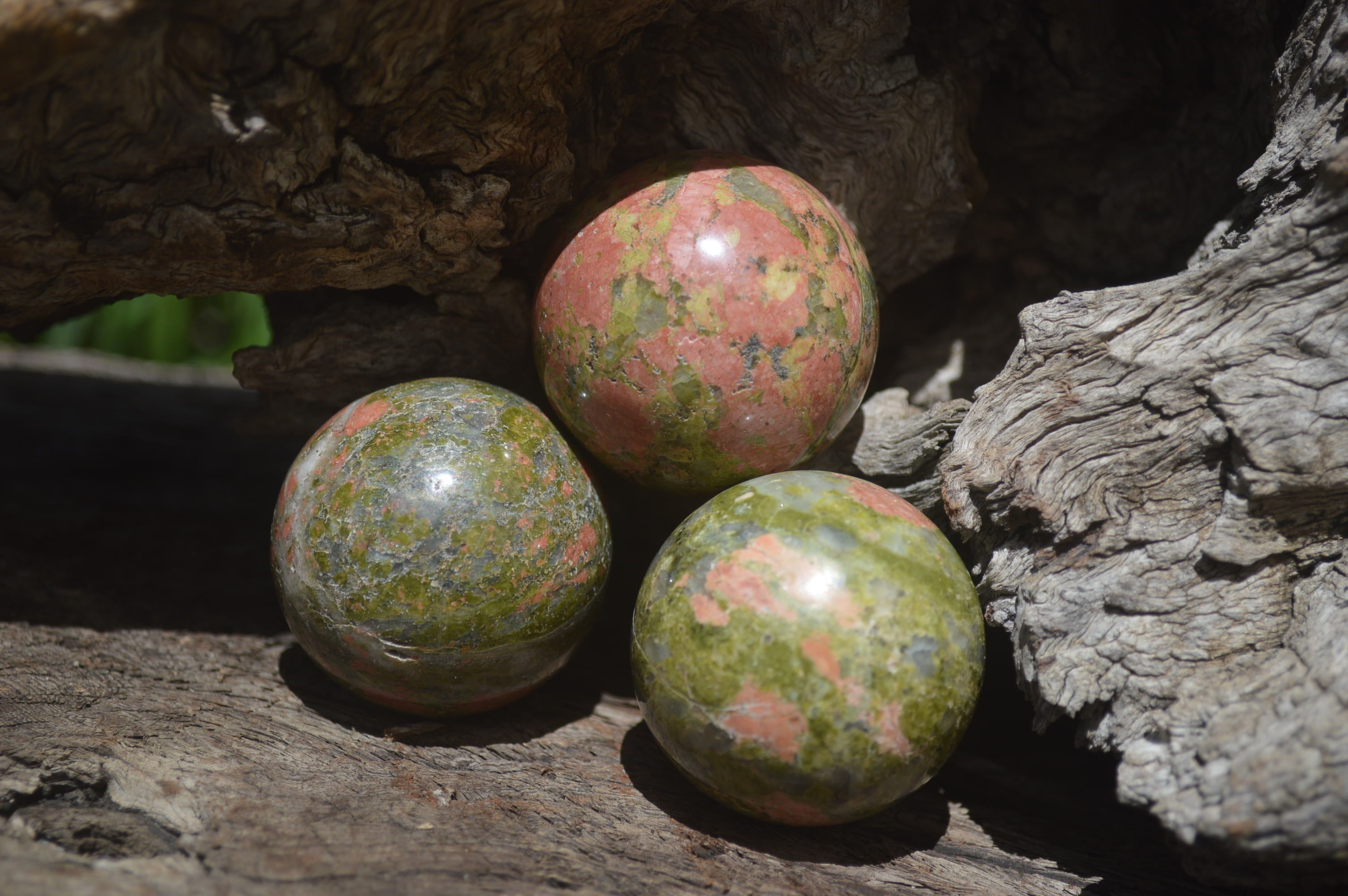 Polished Small Unakite Sphere-Balls - Sold Per Item - From Messina, South Africa - Toprock Gemstones and Minerals 
