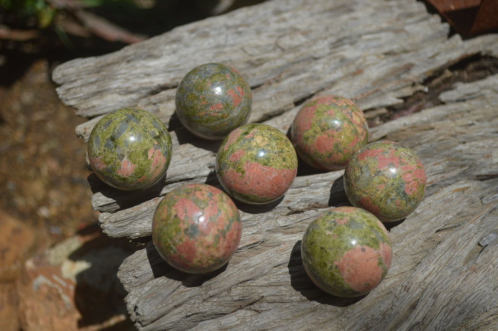 Polished Small Unakite Sphere-Balls - Sold Per Item - From Messina, South Africa - Toprock Gemstones and Minerals 