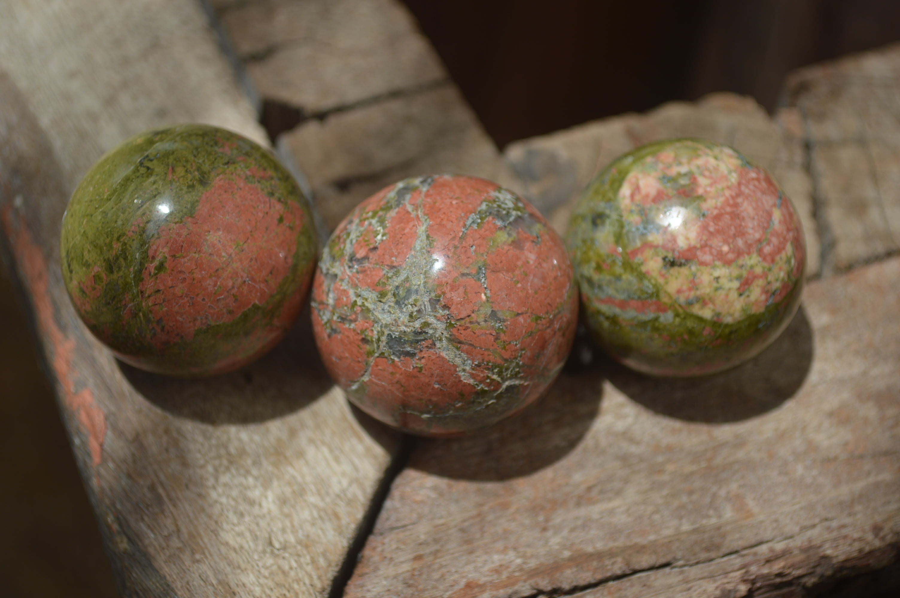 Polished Small Unakite Sphere-Balls - Sold Per Item - From Messina, South Africa - Toprock Gemstones and Minerals 