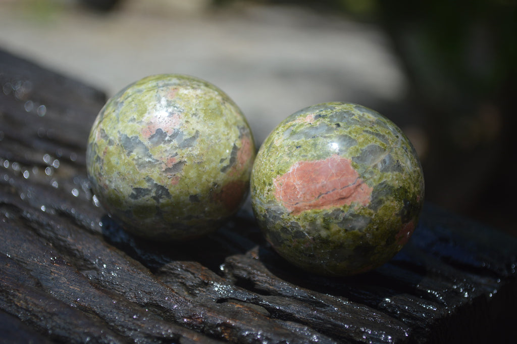 Polished Small Unakite Sphere-Balls - Sold Per Item - From Messina, South Africa - Toprock Gemstones and Minerals 