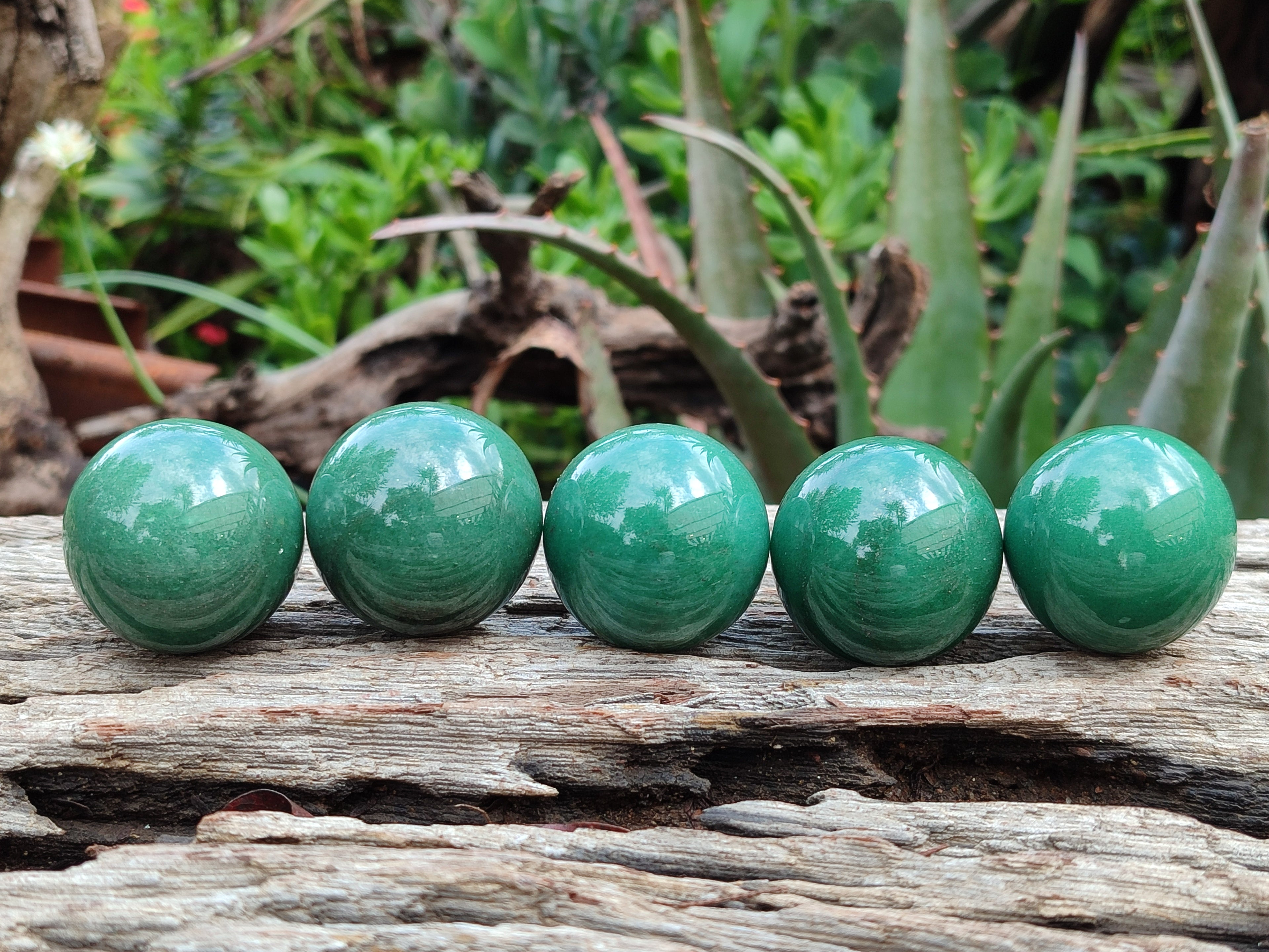Polished Green Quartz Sphere-Balls - Sold Per Item - From Zimbabwe - Toprock Gemstones and Minerals 