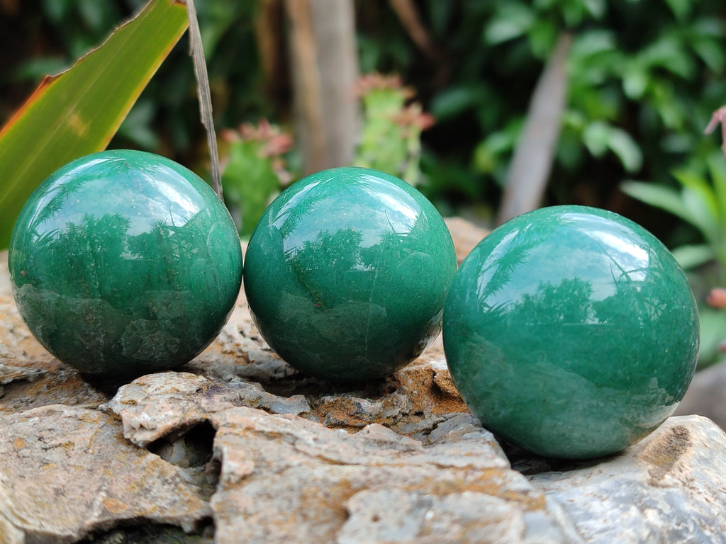 Polished Green Quartz Sphere-Balls - Sold Per Item - From Zimbabwe - Toprock Gemstones and Minerals 