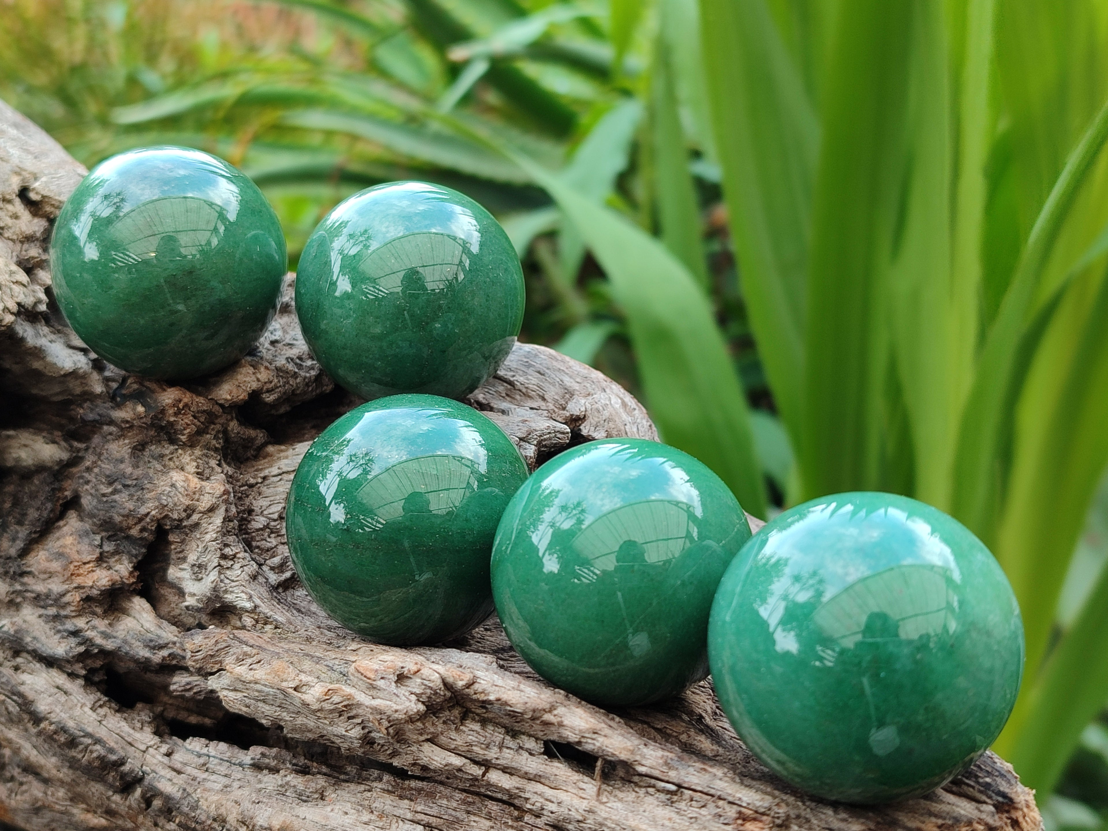 Polished Green Quartz Sphere-Balls - Sold Per Item - From Zimbabwe - Toprock Gemstones and Minerals 