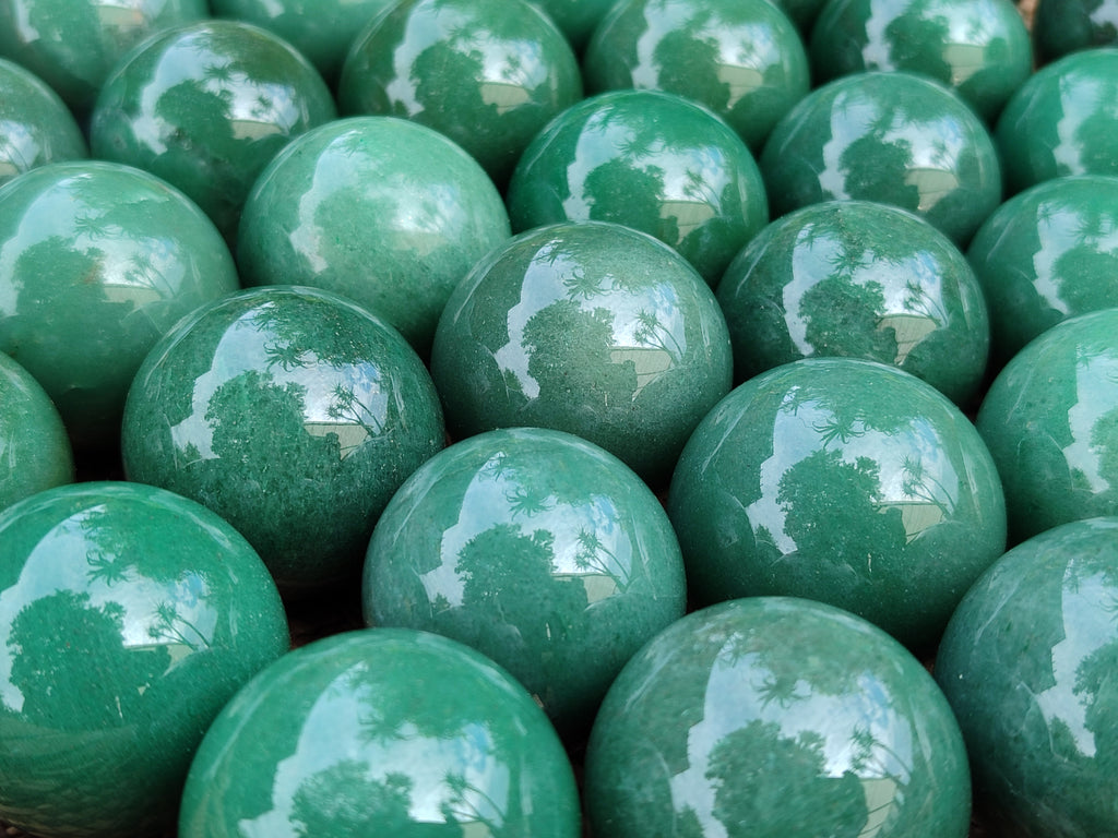 Polished Green Quartz Sphere-Balls - Sold Per Item - From Zimbabwe - Toprock Gemstones and Minerals 