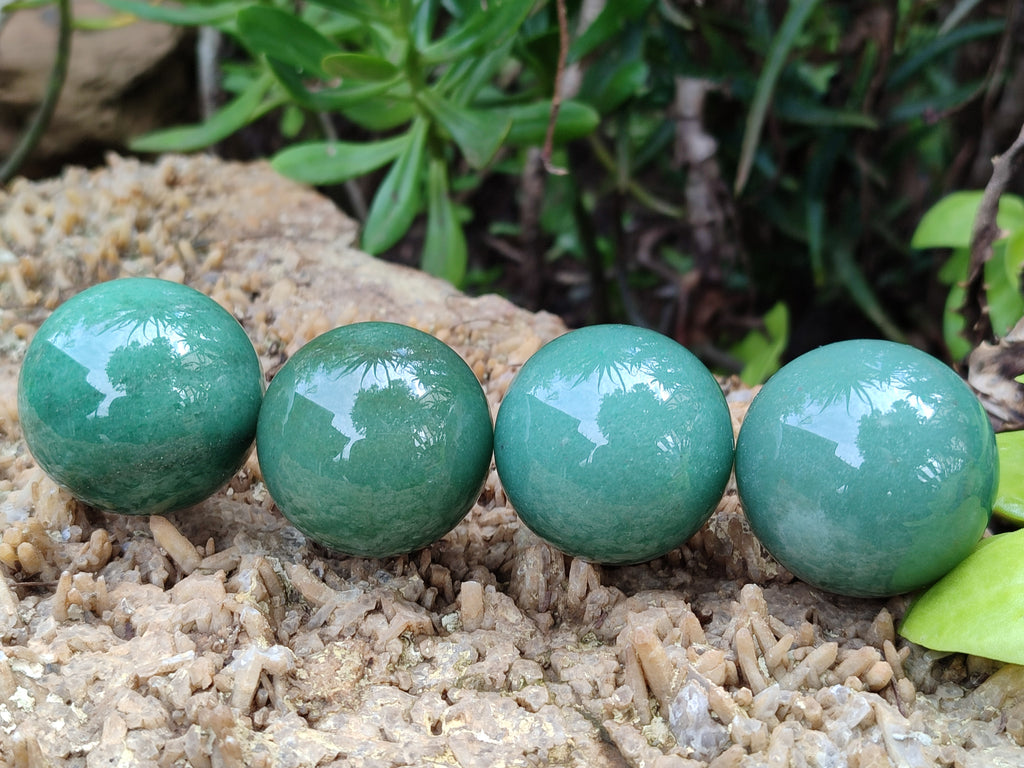 Polished Green Quartz Sphere-Balls - Sold Per Item - From Zimbabwe - Toprock Gemstones and Minerals 
