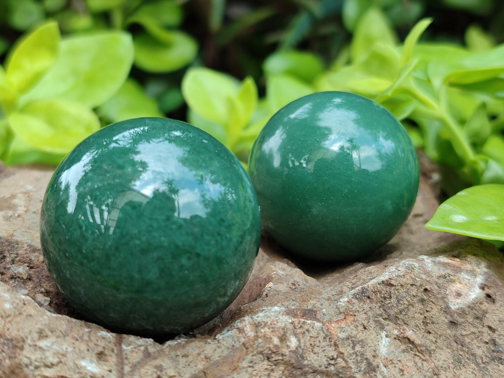 Polished Green Quartz Sphere-Balls - Sold Per Item - From Zimbabwe - Toprock Gemstones and Minerals 