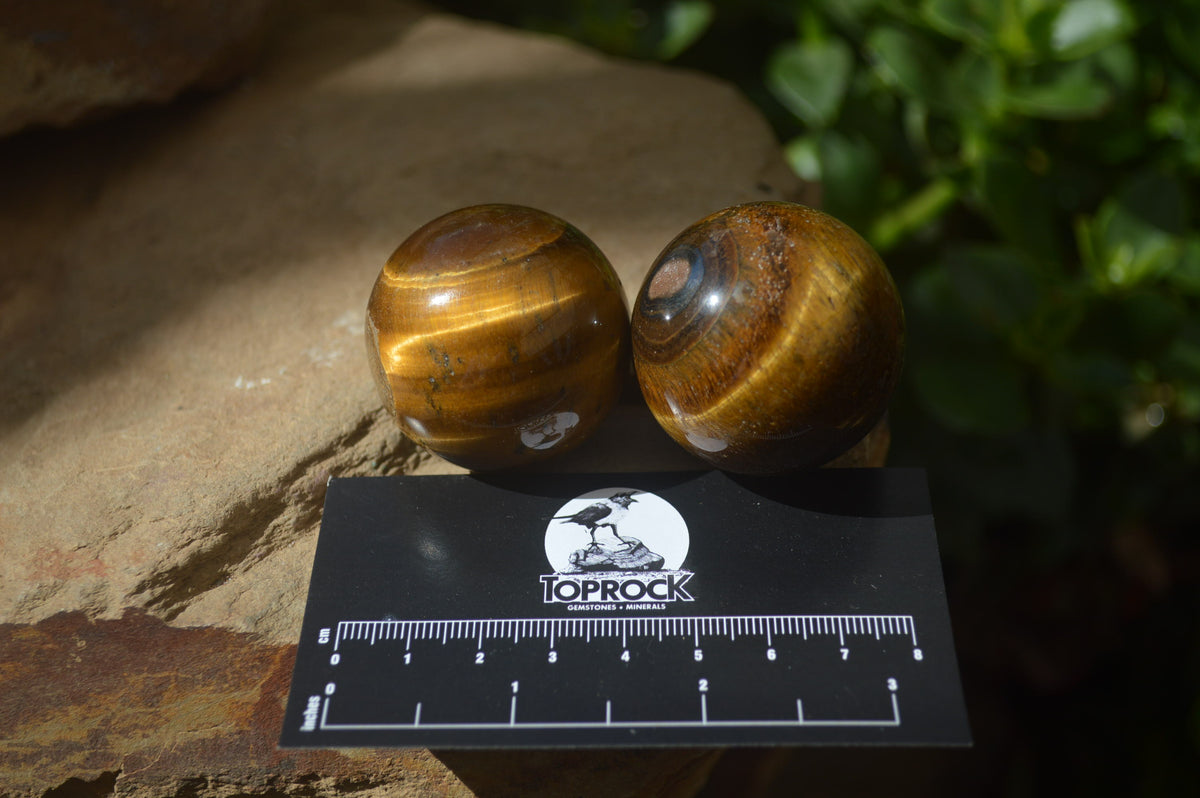 Polished Golden Tigers Eye Sphere-Ball - Sold Per Item - From South Africa - Toprock Gemstones and Minerals 