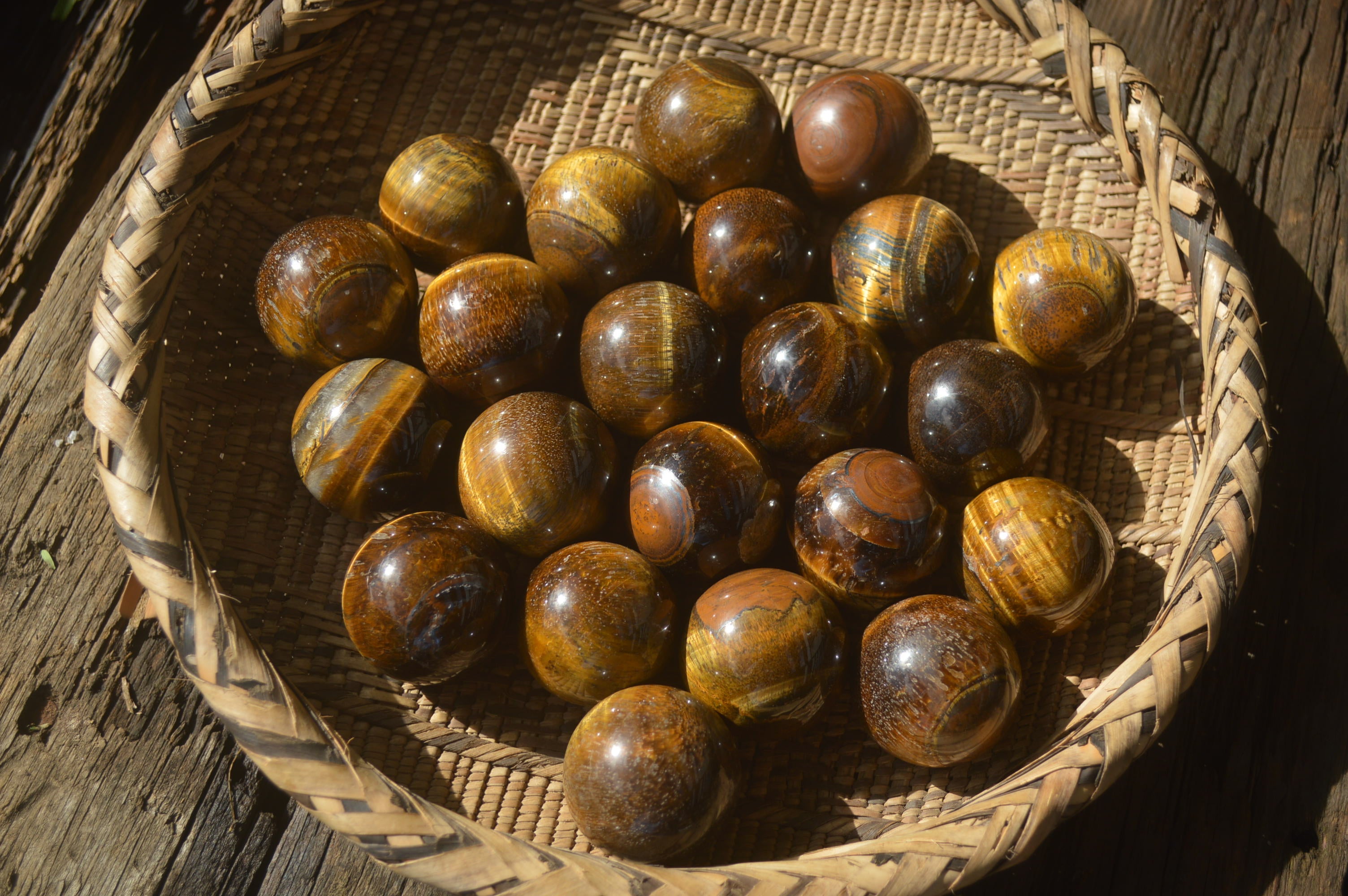 Polished Golden Tigers Eye Sphere-Ball - Sold Per Item - From South Africa - Toprock Gemstones and Minerals 