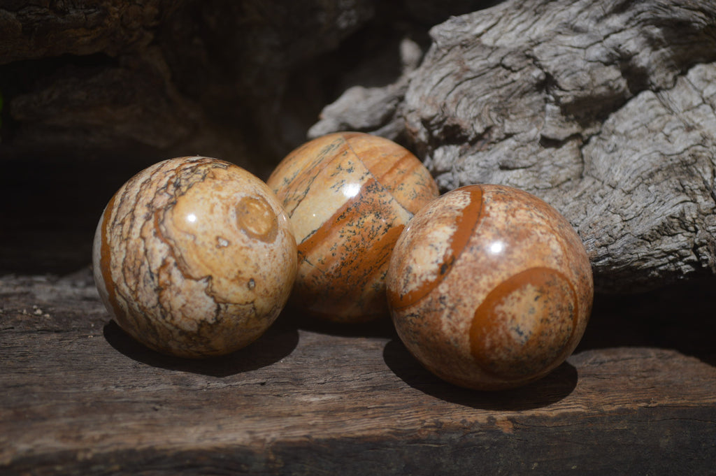 Polished Small Namibian Desert Picture Stone Jasper Sphere-Balls - Sold Per Item - From Namibia - Toprock Gemstones and Minerals 