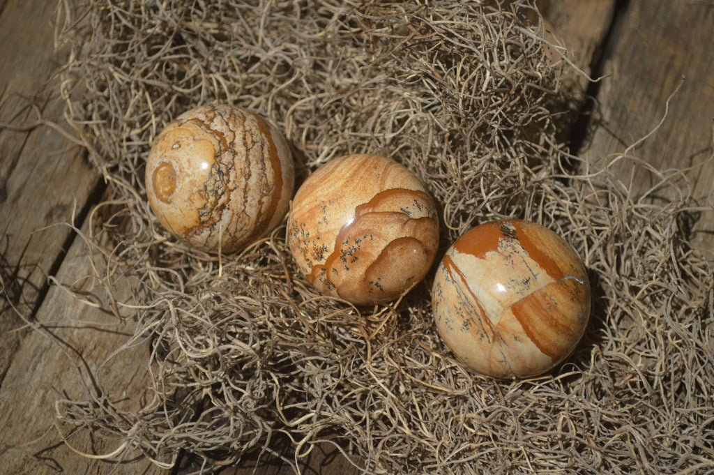 Polished Small Namibian Desert Picture Stone Jasper Sphere-Balls - Sold Per Item - From Namibia - Toprock Gemstones and Minerals 