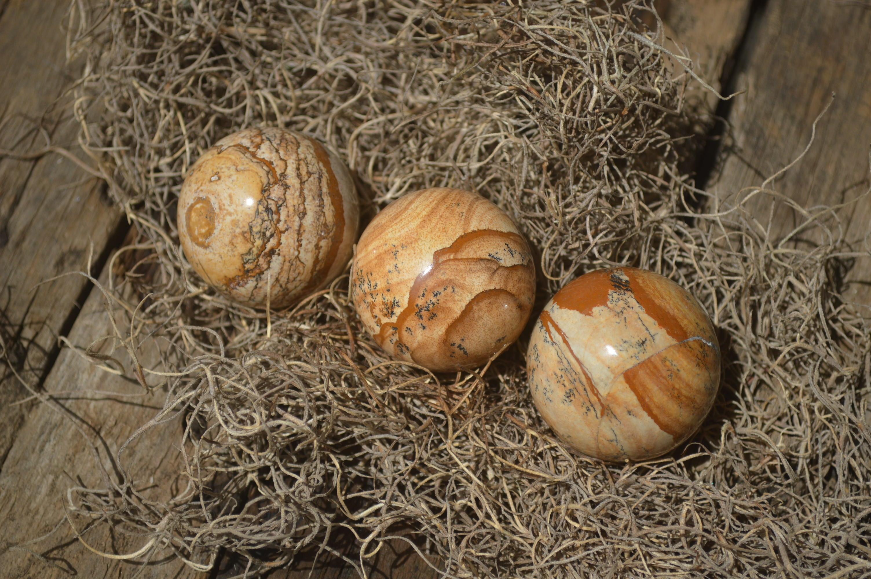 Polished Small Namibian Desert Picture Stone Jasper Sphere-Balls - Sold Per Item - From Namibia - Toprock Gemstones and Minerals 