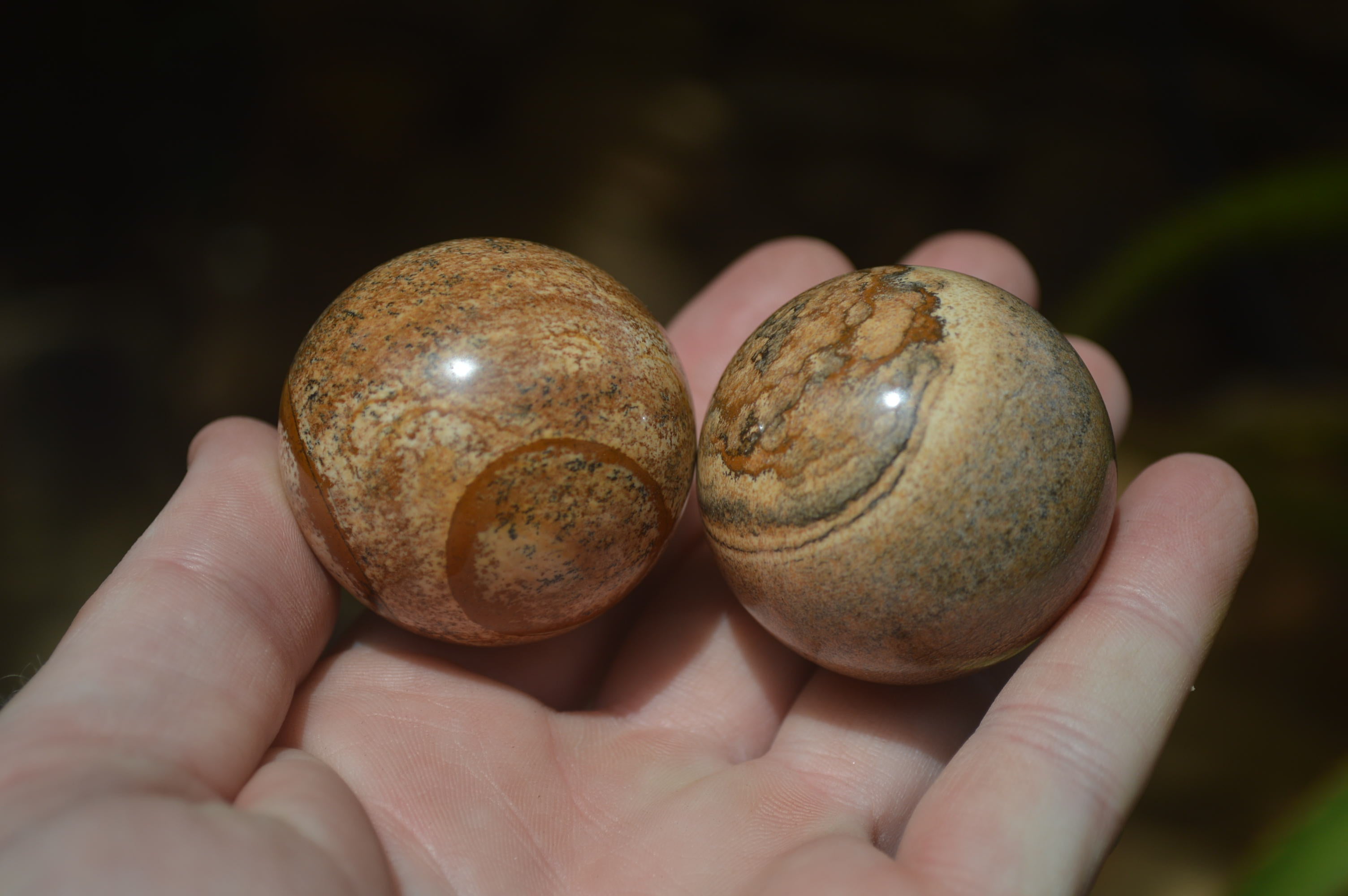 Polished Small Namibian Desert Picture Stone Jasper Sphere-Balls - Sold Per Item - From Namibia - Toprock Gemstones and Minerals 