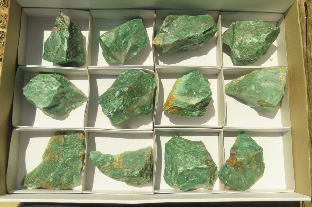Natural Jade Cobbed Specimens x 12 From Swaziland - Toprock Gemstones and Minerals 