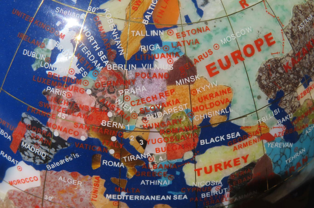 Polished Lapis Lazuli World Globe x 1 From China - Toprock Gemstones and Minerals 