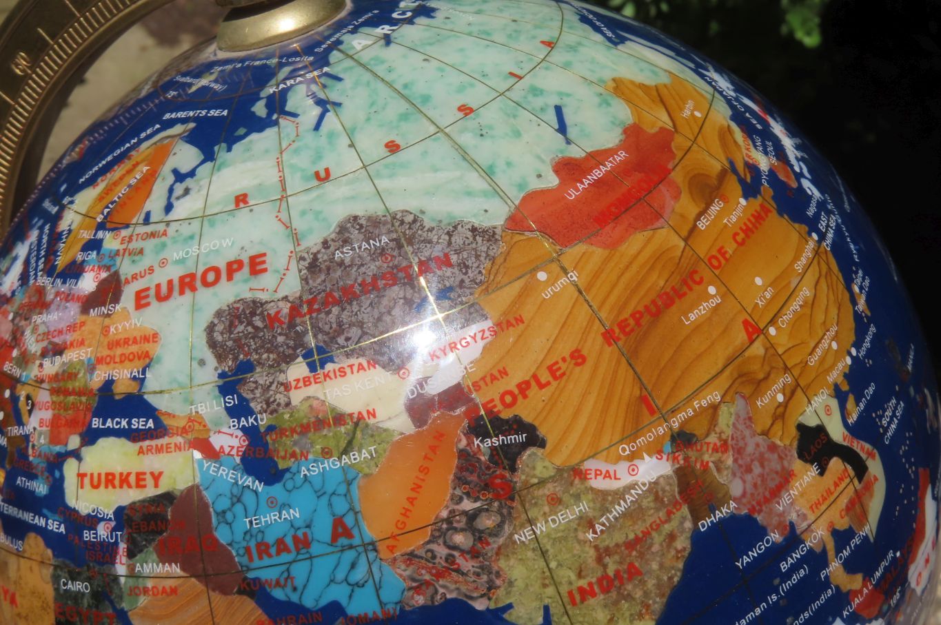 Polished Lapis Lazuli World Globe x 1 From China - Toprock Gemstones and Minerals 