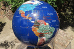 Polished Lapis Lazuli World Globe x 1 From China - Toprock Gemstones and Minerals 