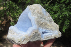 Natural Blue Lace Agate Geode Specimens x 2 From Malawi - Toprock Gemstones and Minerals 