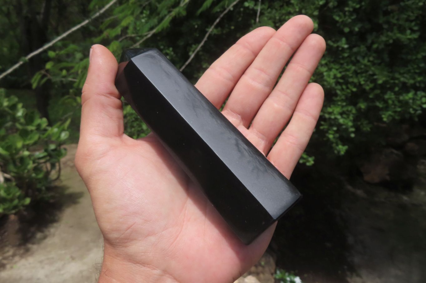 Polished Black Basalt Points x 6 From Antsirabe, Madagascar - Toprock Gemstones and Minerals 