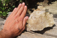 Natural Limonite Quartz Clusters x 3 From Zambia