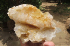 Natural Limonite Quartz Clusters x 3 From Zambia - Toprock Gemstones and Minerals 