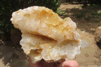 Natural Limonite Quartz Clusters x 3 From Zambia