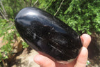 Polished Black Tourmaline Standing Free Forms x 3 From Madagascar - Toprock Gemstones and Minerals 