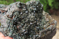Natural Libethenite Crystals On Dolomite Matrix Specimens x 4 From Shituru, Congo