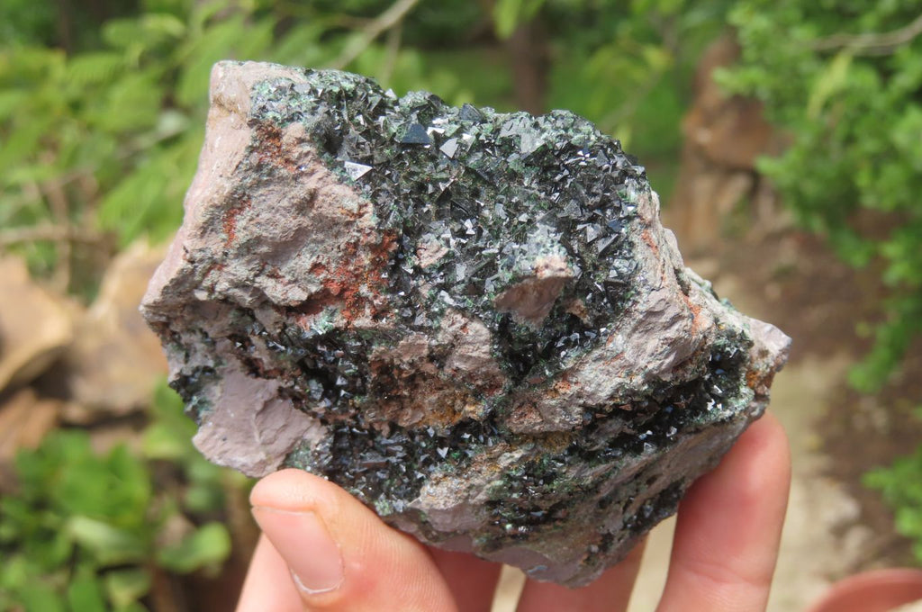 Natural Libethenite Crystals On Dolomite Matrix Specimens x 4 From Shituru, Congo - Toprock Gemstones and Minerals 