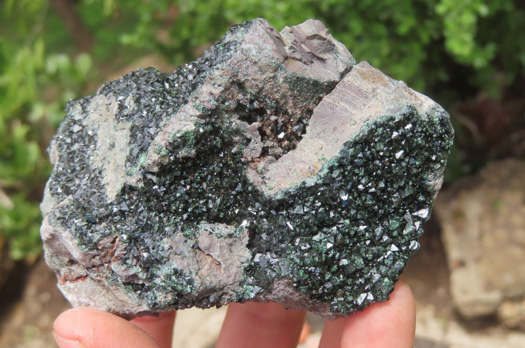 Natural Libethenite Crystals On Dolomite Matrix Specimens x 4 From Shituru, Congo - Toprock Gemstones and Minerals 
