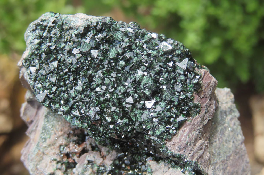Natural Libethenite Crystals On Dolomite Matrix Specimens x 4 From Shituru, Congo - Toprock Gemstones and Minerals 