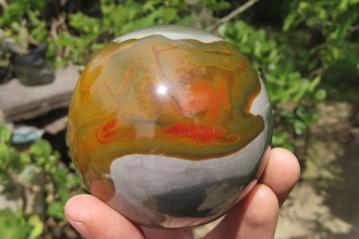 Polished Polychrome Jasper Spheres x 3 From Madagascar - Toprock Gemstones and Minerals 