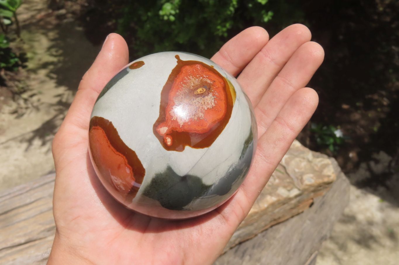 Polished Polychrome Jasper Spheres x 3 From Madagascar - Toprock Gemstones and Minerals 