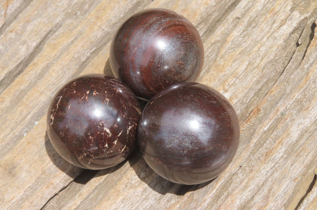 Polished Red Jasper Spheres x 12 From Northern Cape, South Africa - Toprock Gemstones and Minerals 