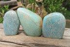 Polished Amazonite Standing Free Forms x 12 From Zimbabwe - Toprock Gemstones and Minerals 