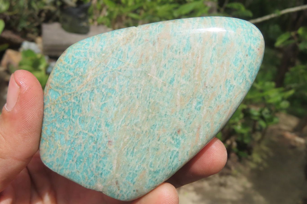 Polished Amazonite Standing Free Forms x 12 From Zimbabwe - Toprock Gemstones and Minerals 