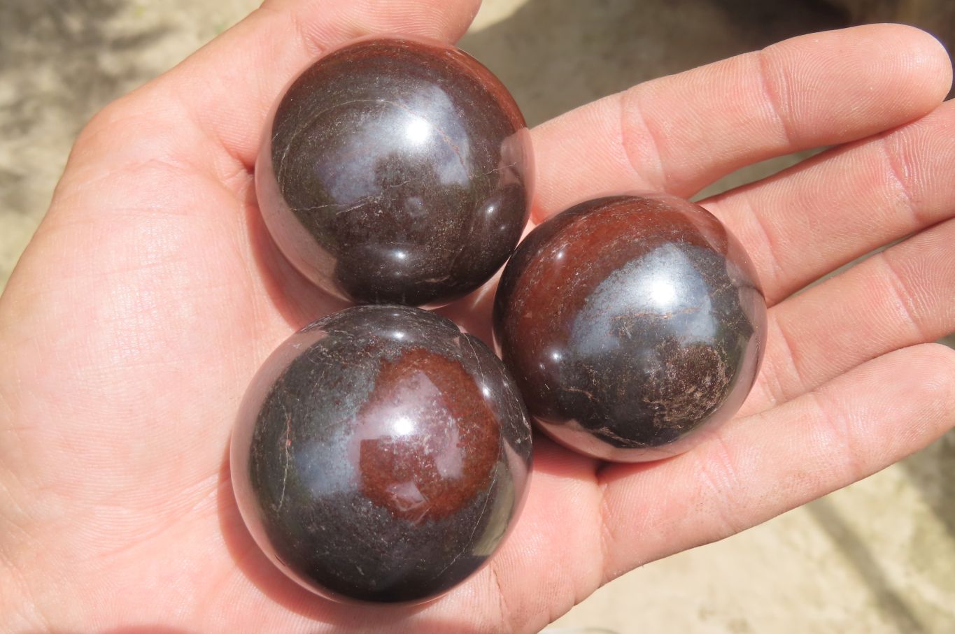 Polished Red Jasper Spheres x 12 From Northern Cape, South Africa - Toprock Gemstones and Minerals 