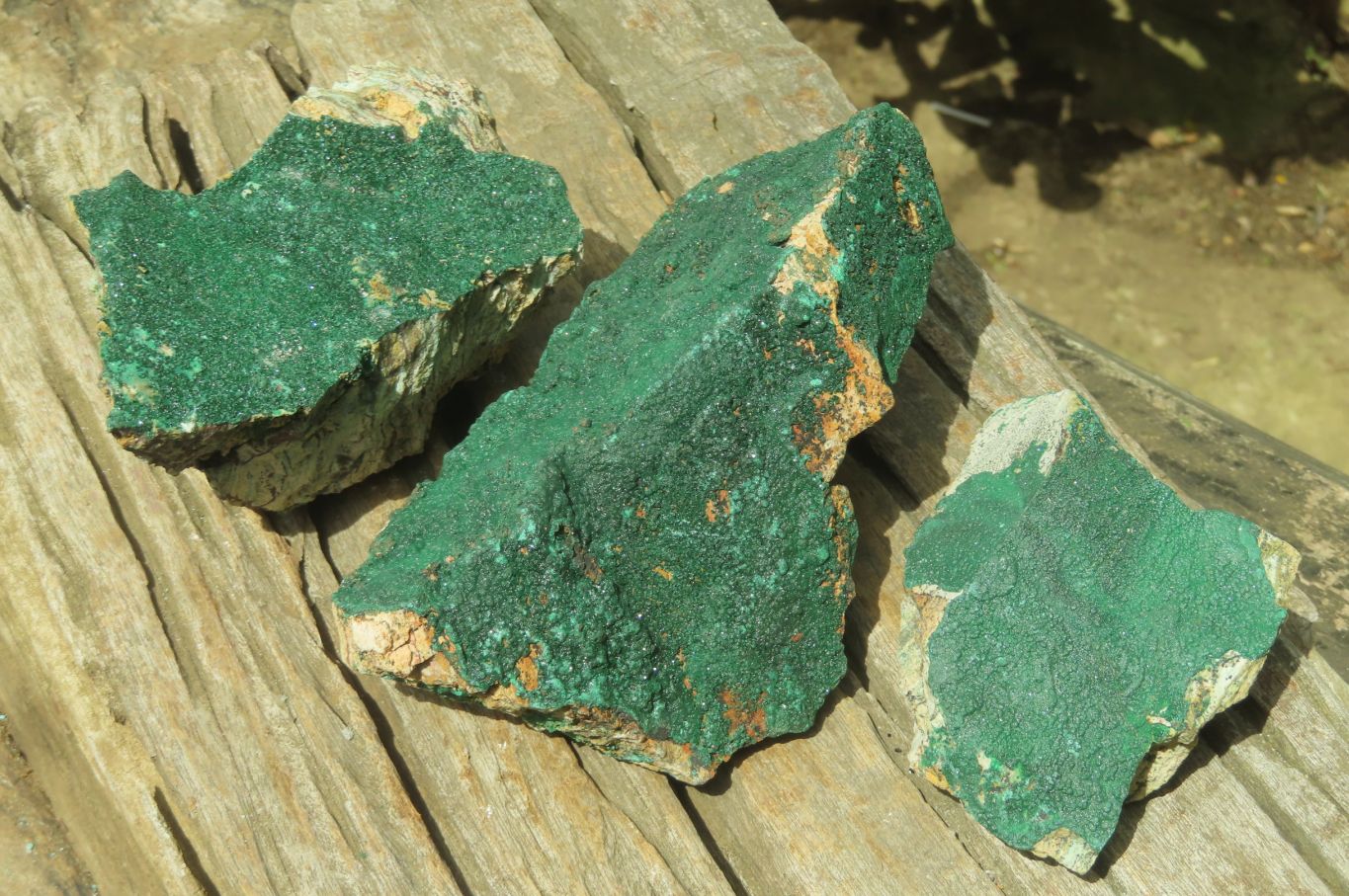 Natural Botryoidal Malachite Specimens x 3 From Tenke Fungurume, Congo - Toprock Gemstones and Minerals 