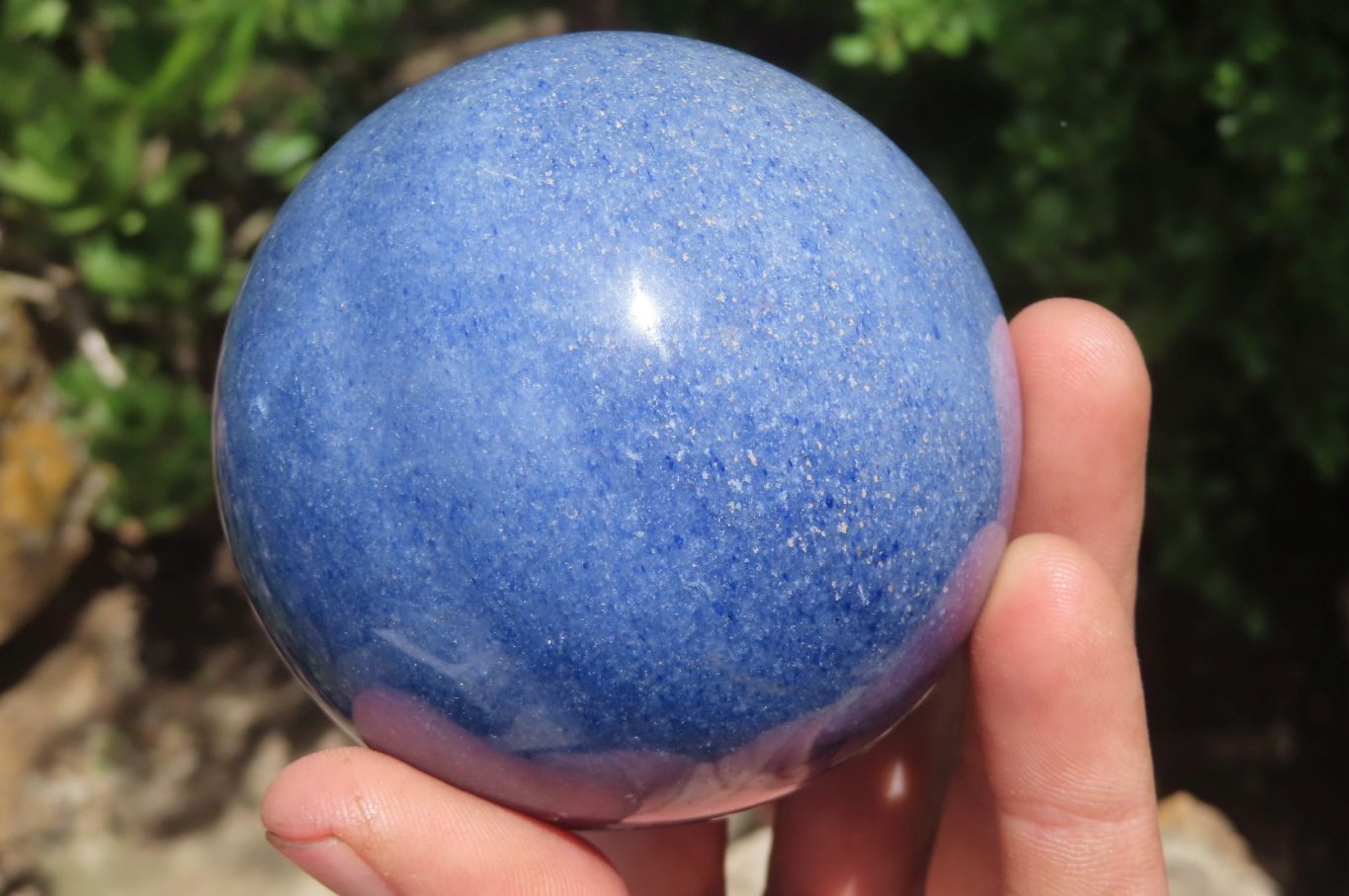 Polished Lazulite Spheres x 2 From Madagascar - Toprock Gemstones and Minerals 