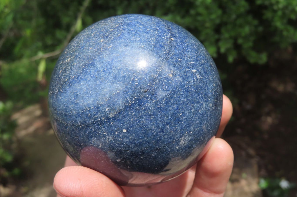 Polished Lazulite Spheres x 2 From Madagascar - Toprock Gemstones and Minerals 