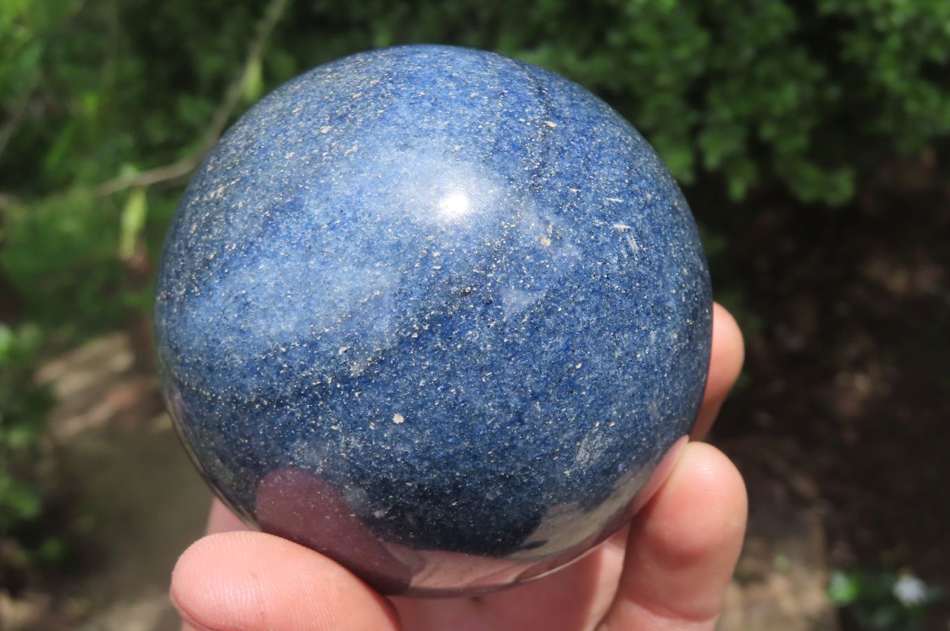 Polished Lazulite Spheres x 2 From Madagascar - Toprock Gemstones and Minerals 