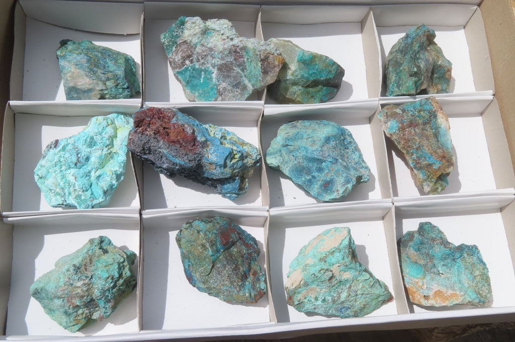 Natural Shattuckite with Chrysocolla & Malachite x 12 from Kaokoveld, Namibia - Toprock Gemstones and Minerals 