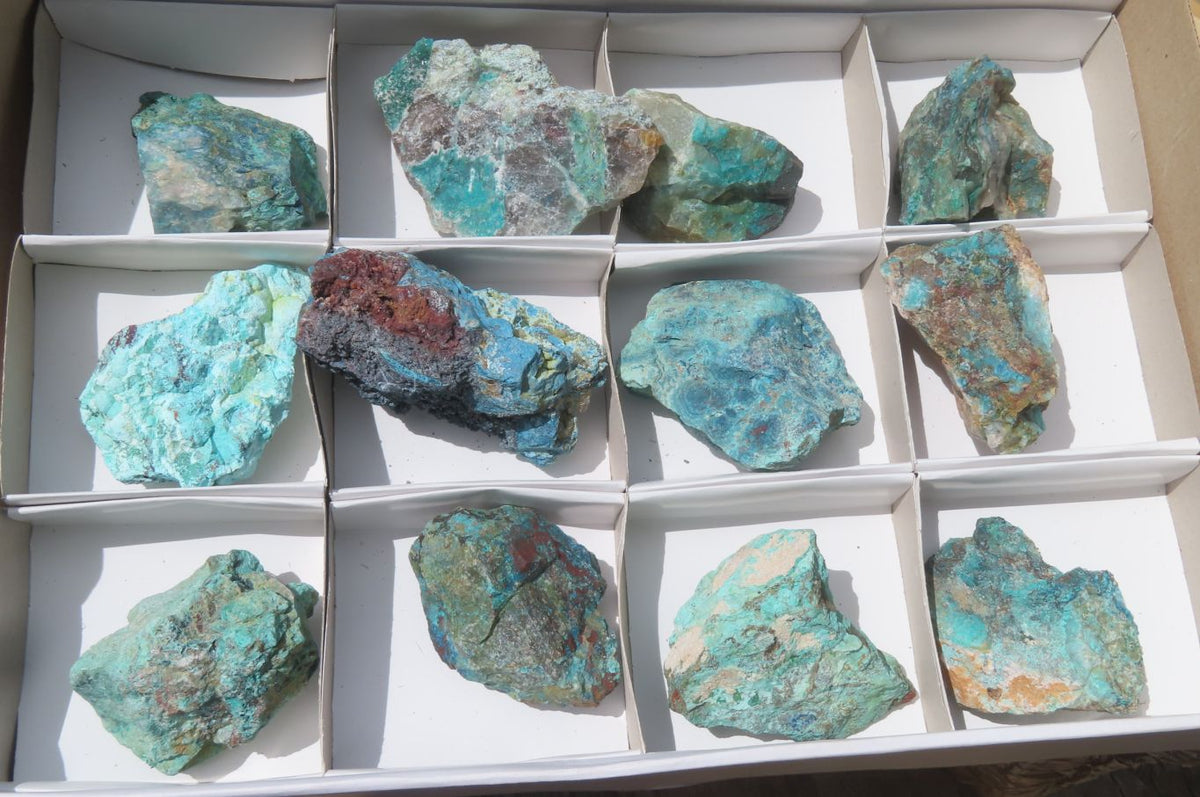 Natural Shattuckite with Chrysocolla & Malachite x 12 from Kaokoveld, Namibia - Toprock Gemstones and Minerals 