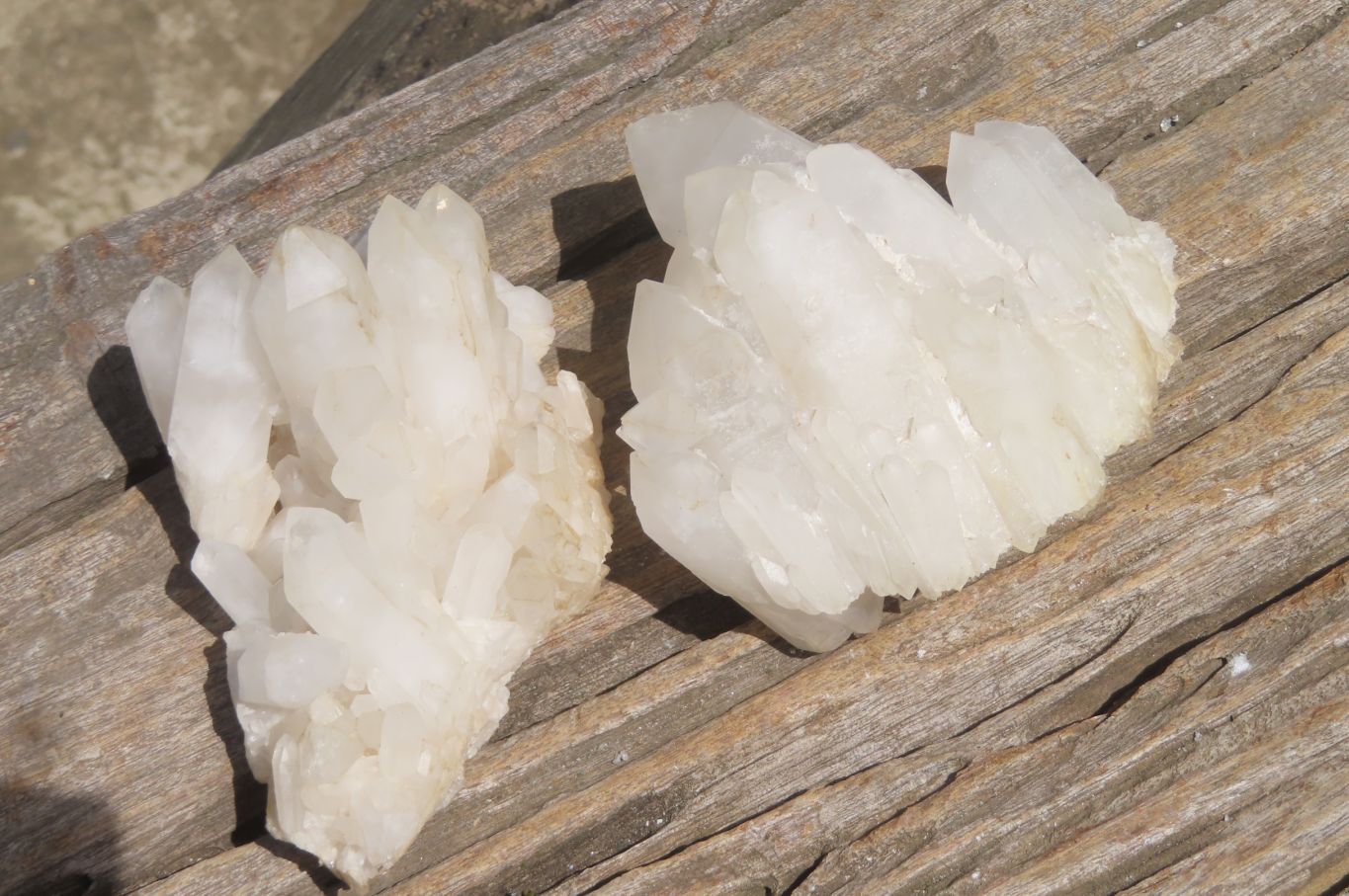 Natural Clear Quartz Clusters x 6 From Madagascar - Toprock Gemstones and Minerals 