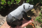 Hand Made Wonder Stone Panda Carving x 1 From Zimbabwe - Toprock Gemstones and Minerals 