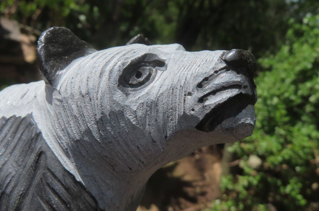 Hand Made Wonder Stone Panda Carving x 1 From Zimbabwe - Toprock Gemstones and Minerals 
