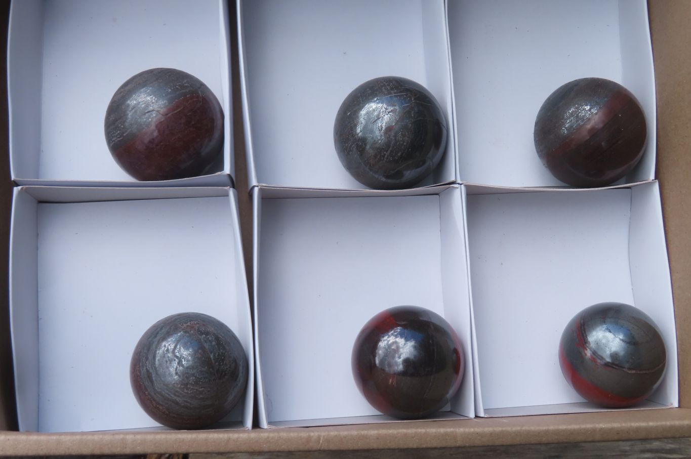 Polished Red Jasper With Hematite Spheres x 6 From Northern Cape, South Africa - Toprock Gemstones and Minerals 