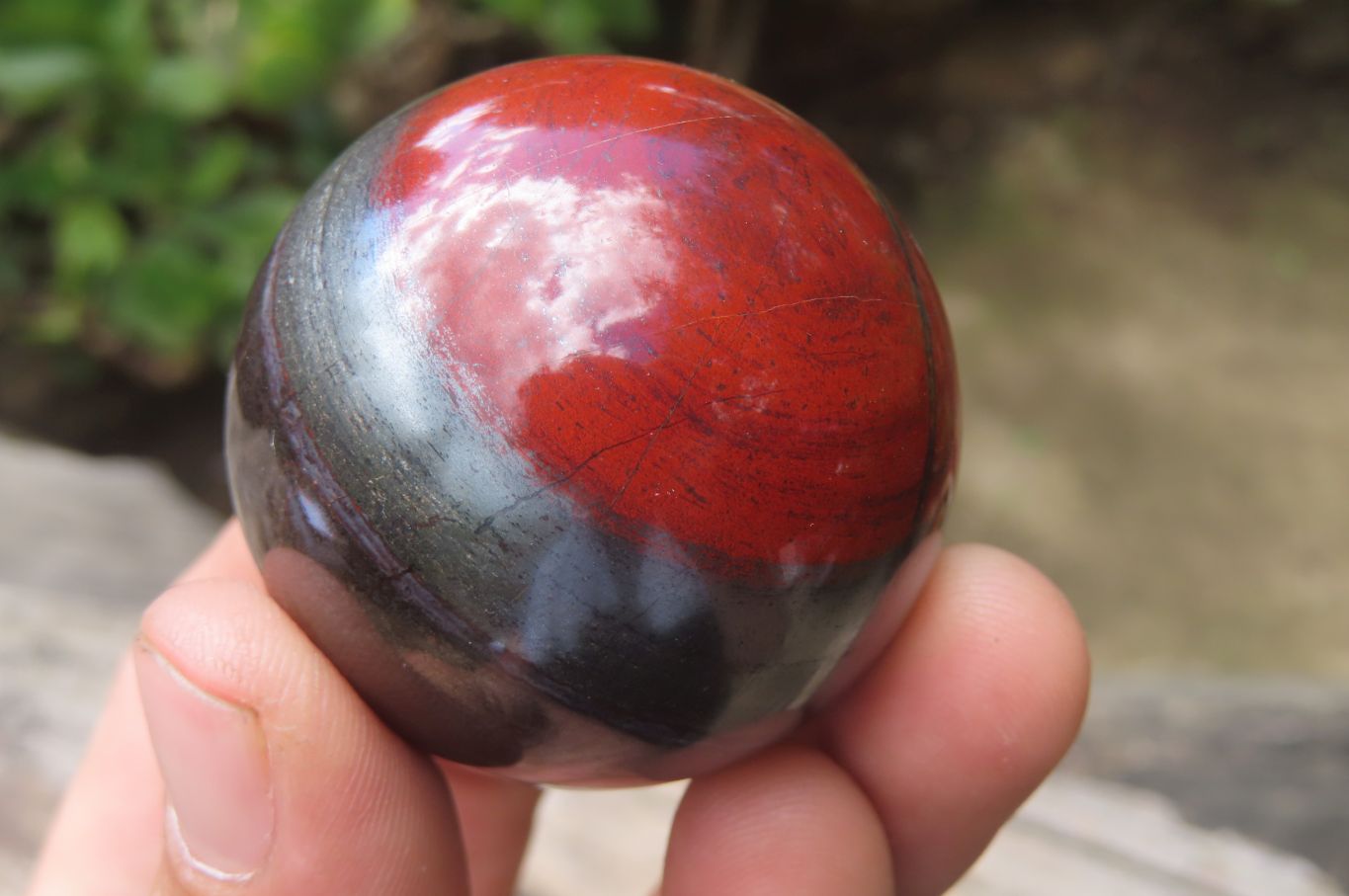 Polished Red Jasper With Hematite Spheres x 6 From Northern Cape, South Africa - Toprock Gemstones and Minerals 