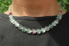 Polished Green and Purple Fluorite Gemstone Heart Necklace - Sold Per Item - From Namibia - Toprock Gemstones and Minerals 