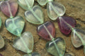 Polished Green and Purple Fluorite Gemstone Heart Necklace - Sold Per Item - From Namibia - Toprock Gemstones and Minerals 