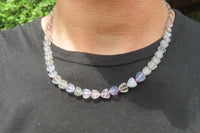 Polished Watermelon Fluorite Gemstone Heart Necklace - Sold Per Item - From Namibia - Toprock Gemstones and Minerals 
